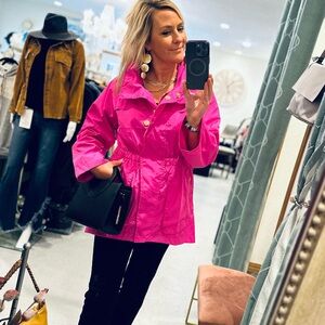 Vibrant Pink Rain Jacket for Women